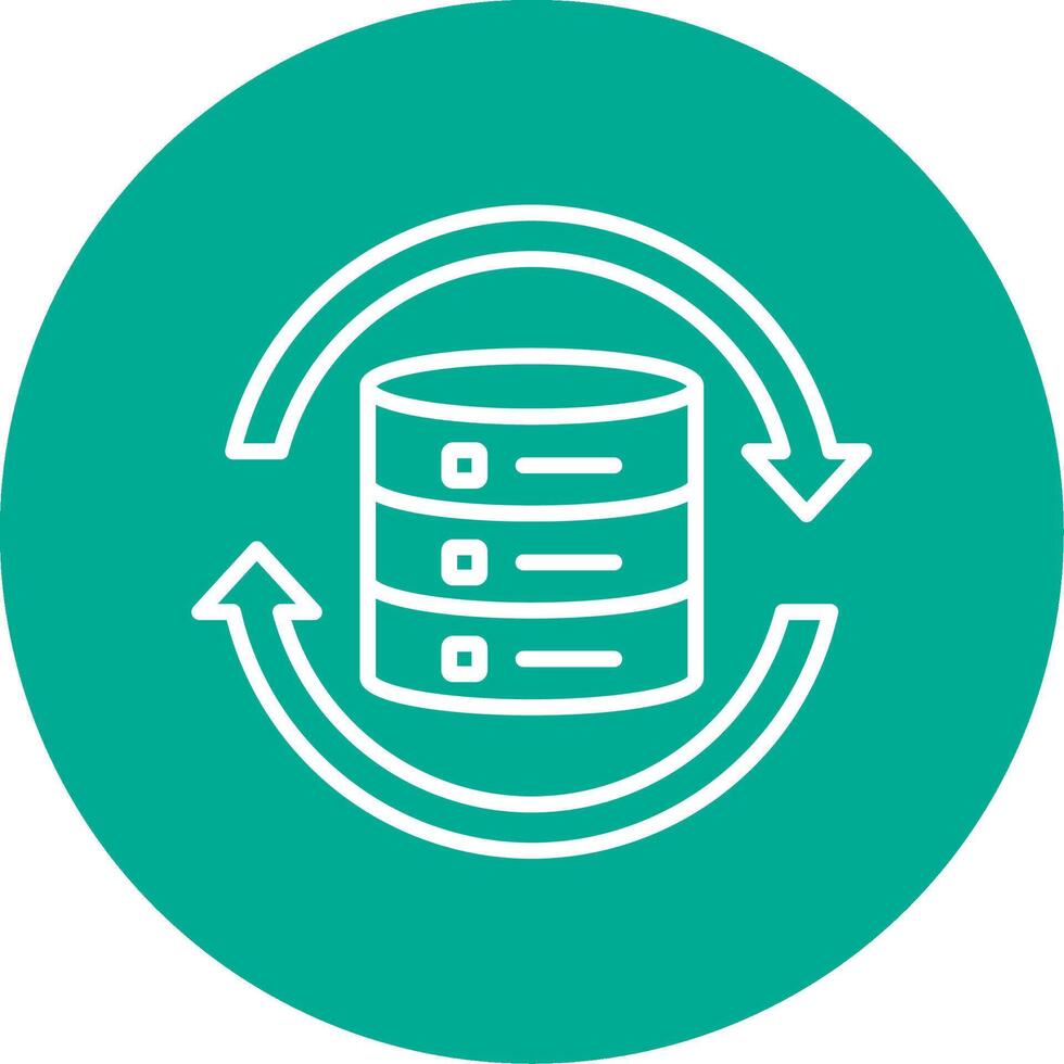 Data Synchronization Multi Color Circle Icon vector