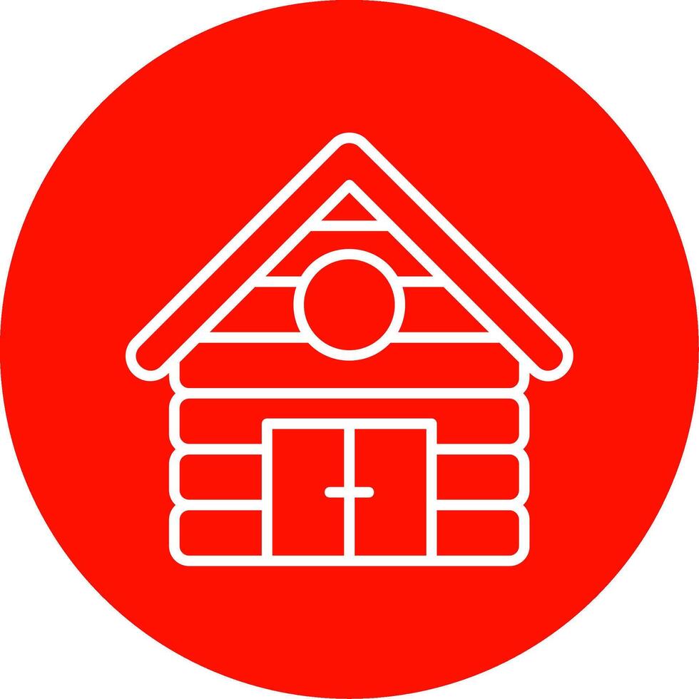 Cabin Multi Color Circle Icon vector