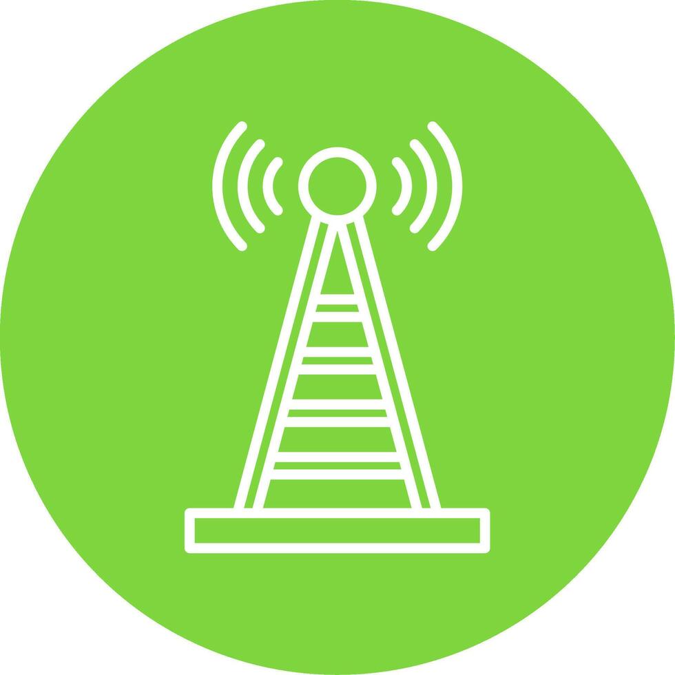 Radio Tower Multi Color Circle Icon vector