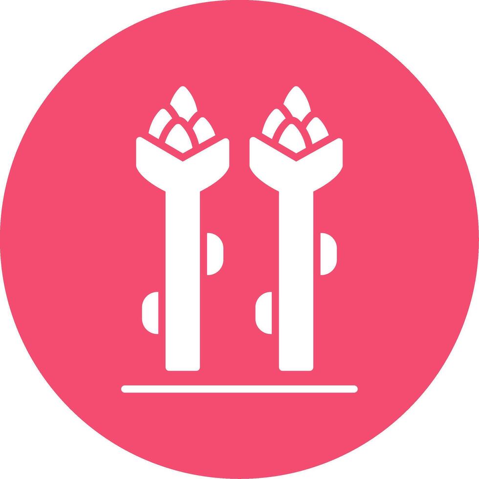 Asparagus Multi Color Circle Icon vector