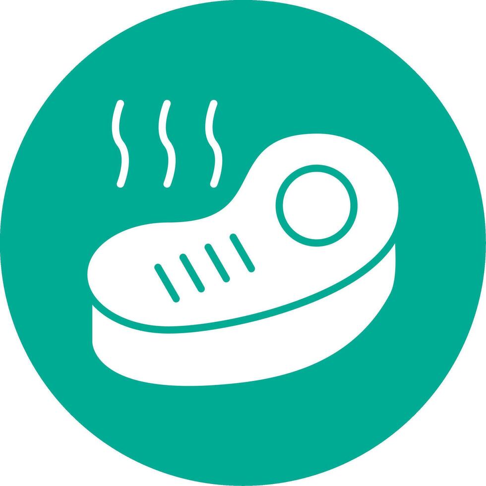 Steak Multi Color Circle Icon vector