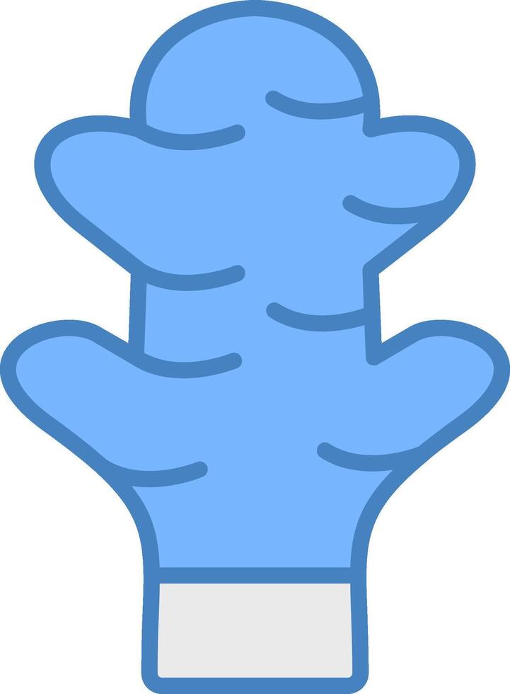 Ginger Line Filled Blue Icon vector
