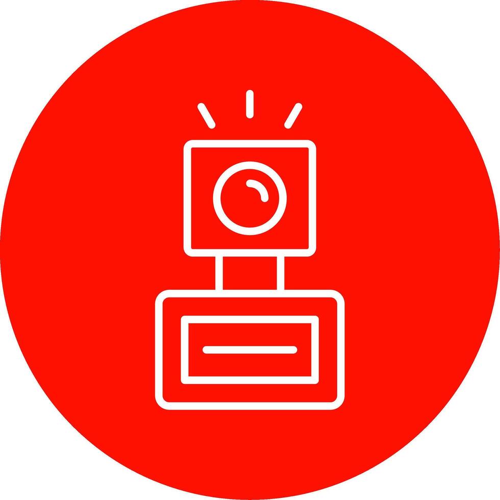 Camera Flash Multi Color Circle Icon vector