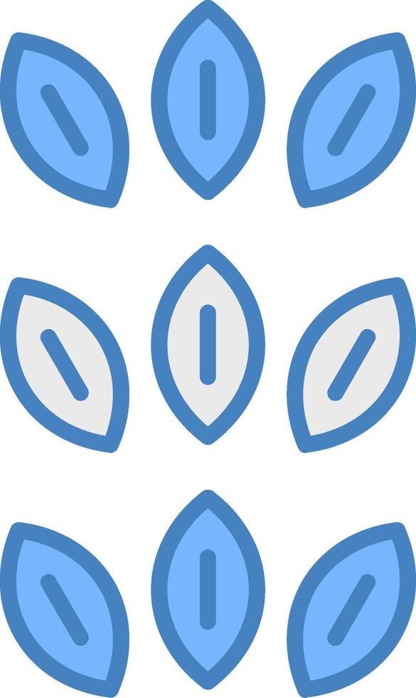 Sesame Line Filled Blue Icon vector