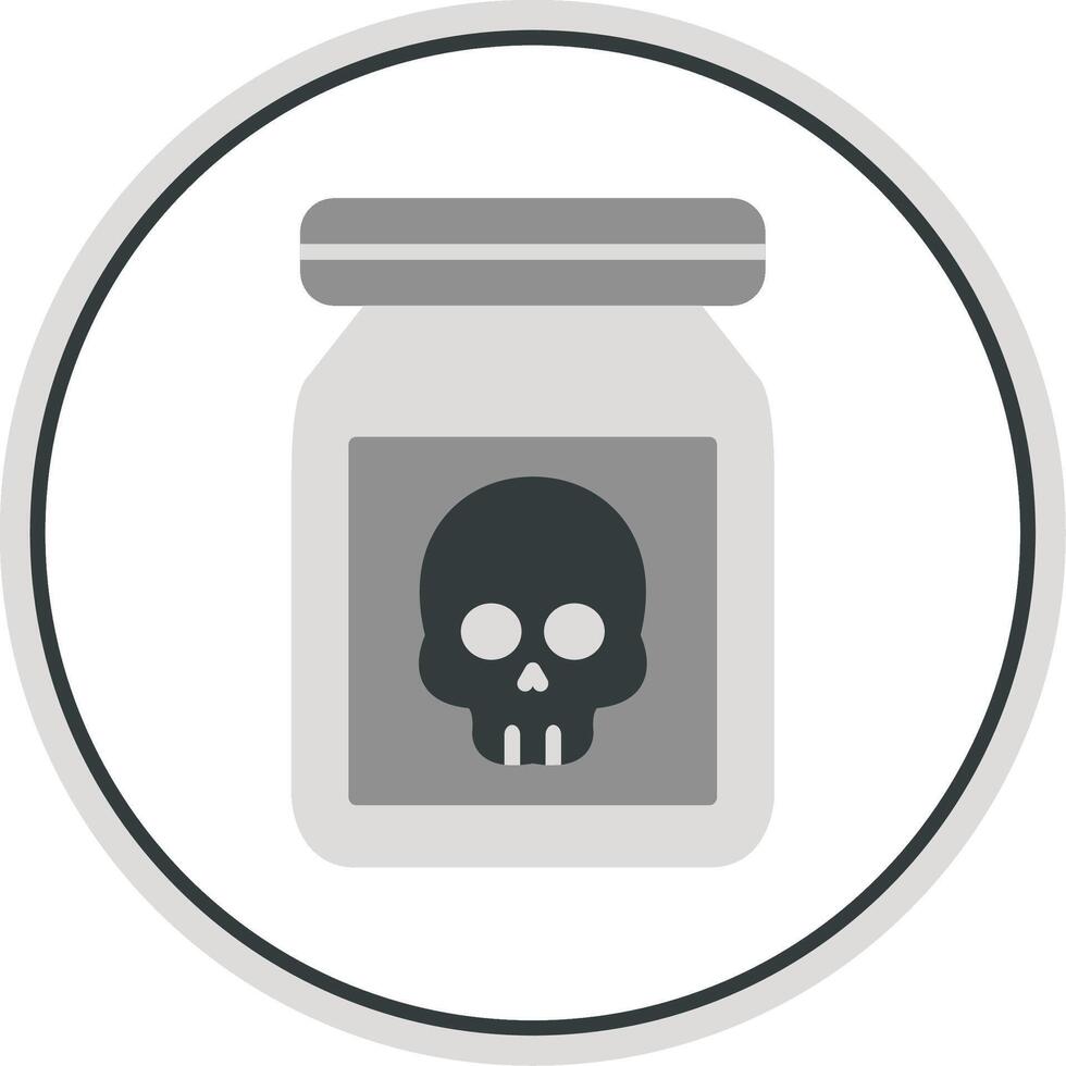 Chemical Flat Circle Icon vector