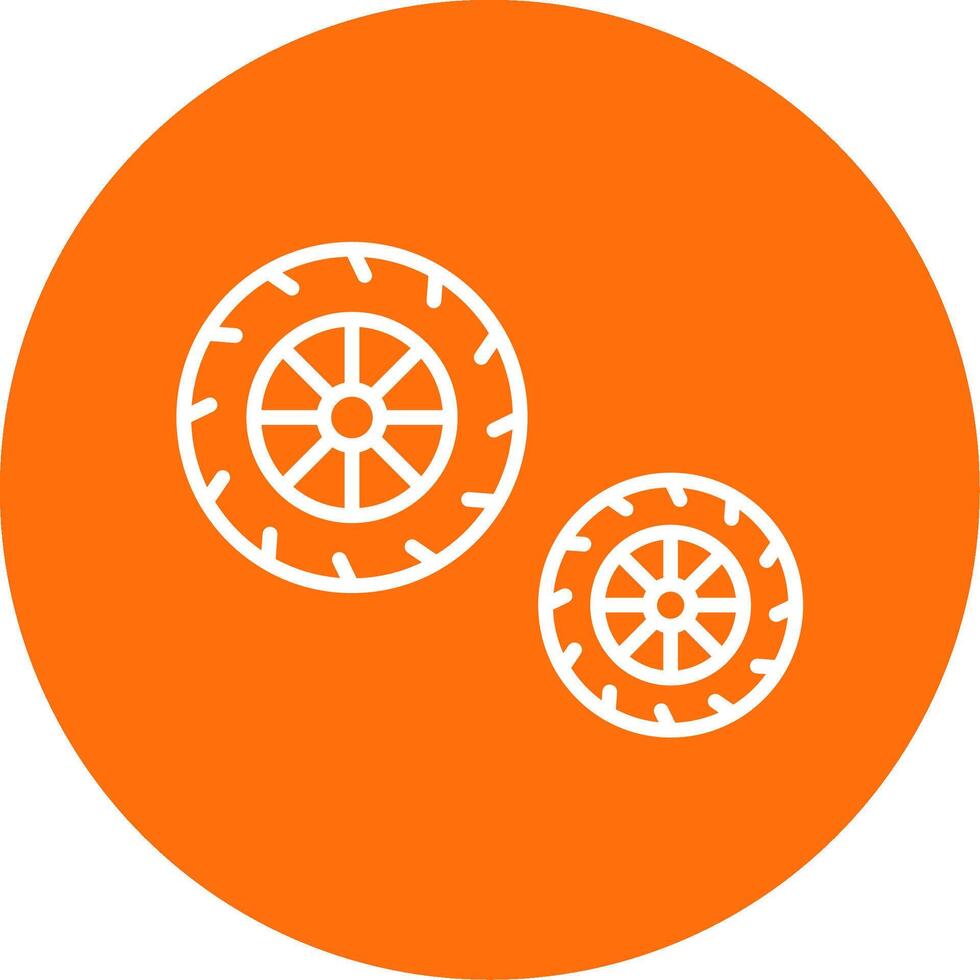 Tires Multi Color Circle Icon vector