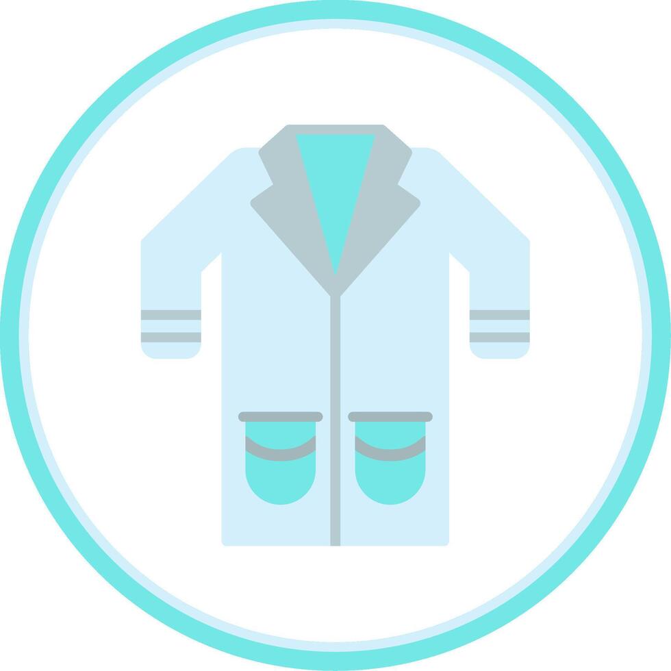 Lab Coat Flat Circle Icon vector