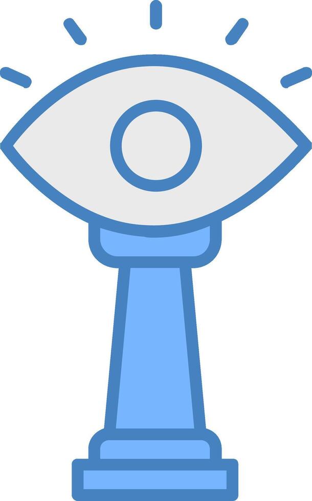Entrance Line Filled Blue Icon vector