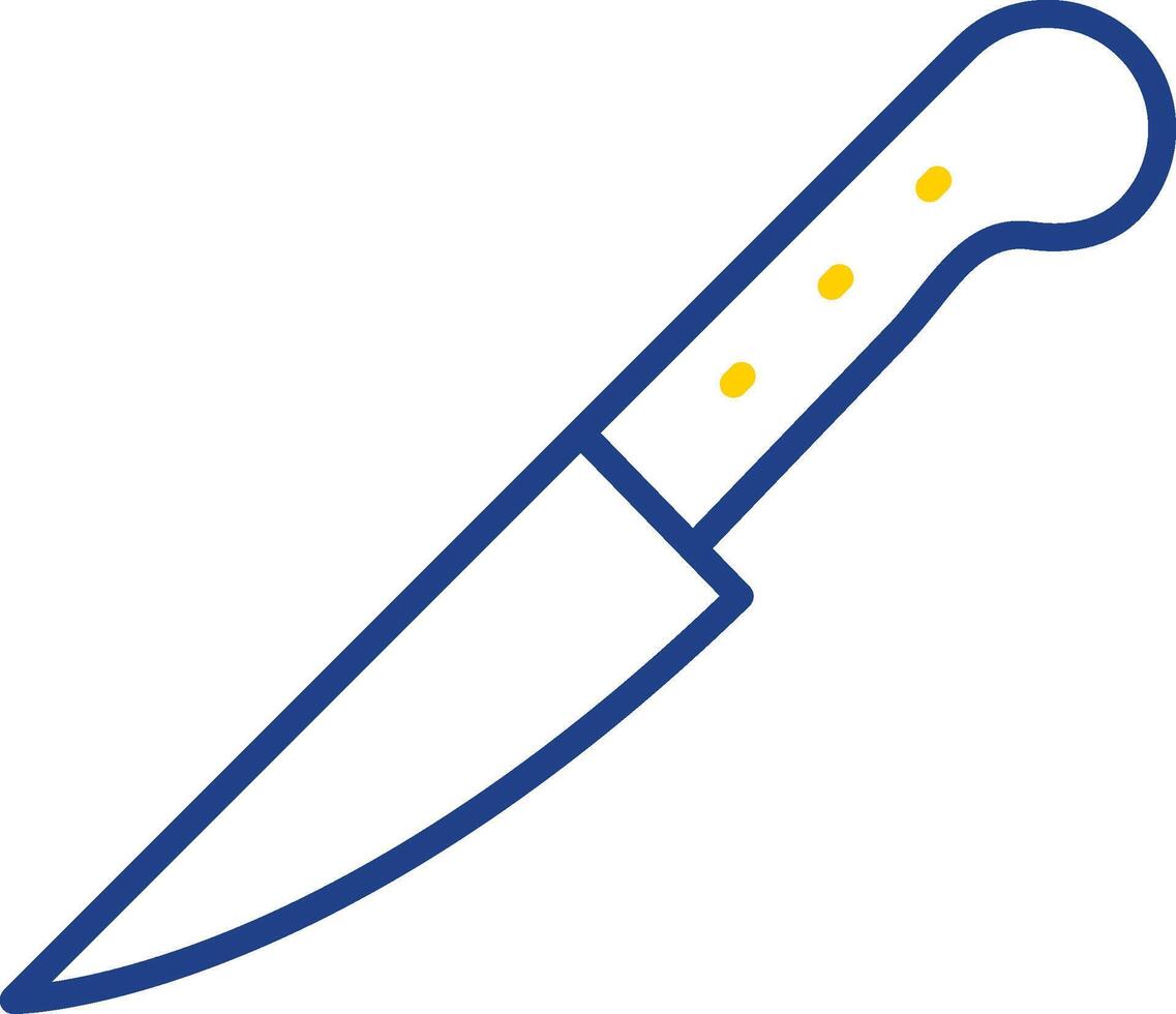Knife Line Two Colour Icon Design vector