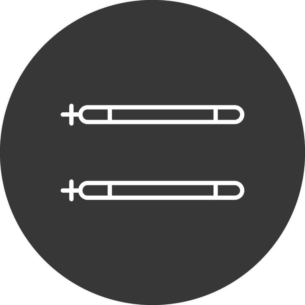 Sticks Line Inverted Icon Design vector