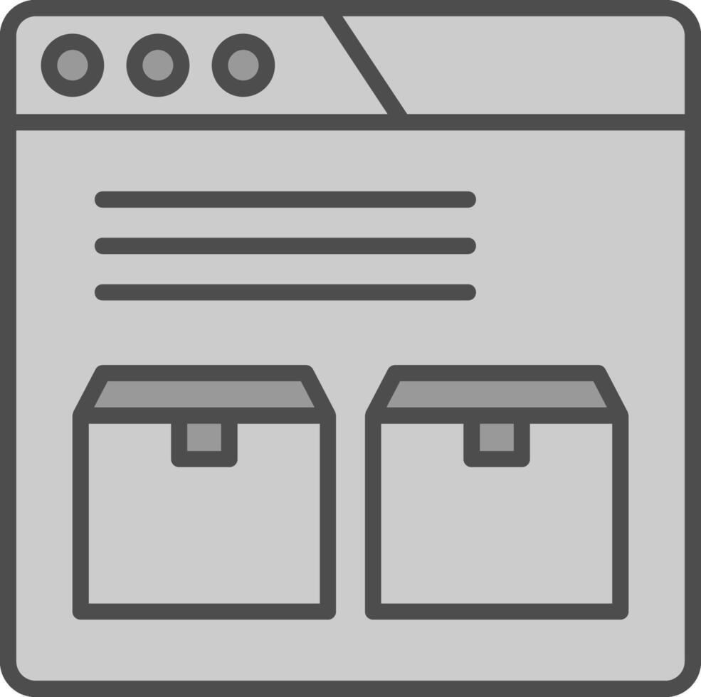 sitio web línea lleno escala de grises icono diseño vector