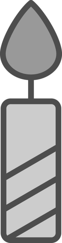 Candle Line Filled Greyscale Icon Design vector