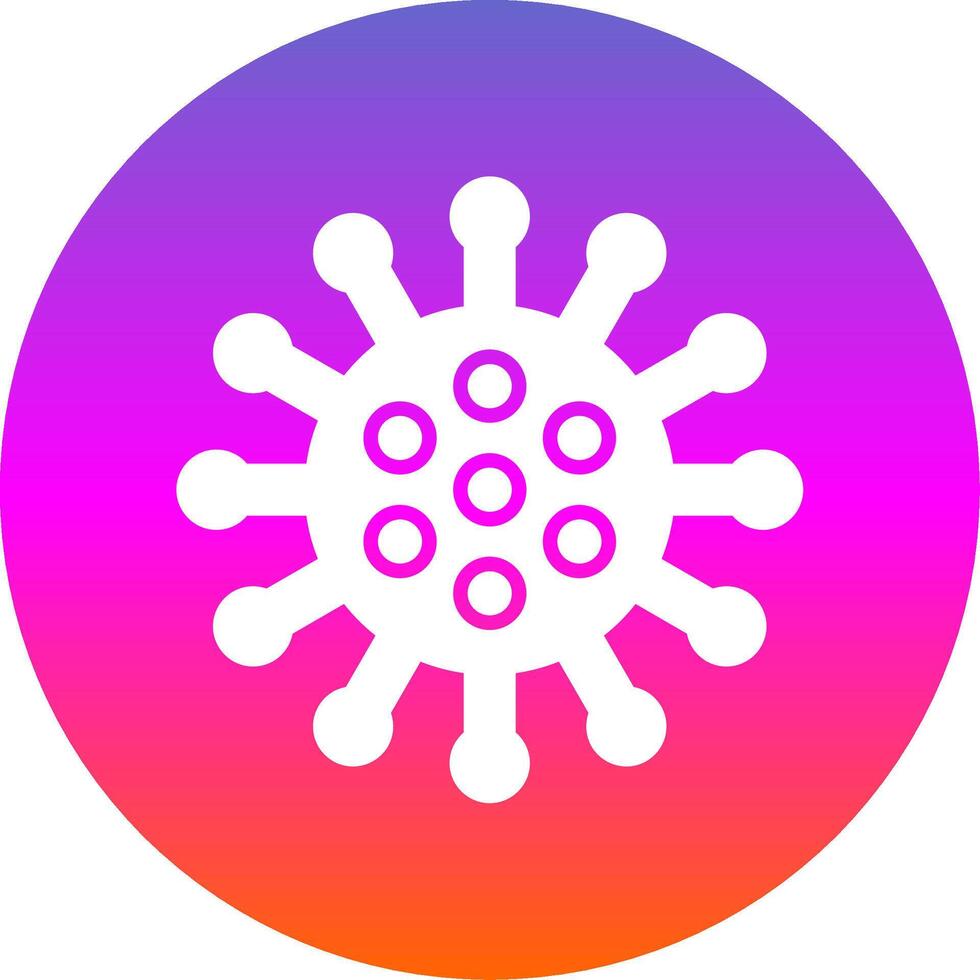 Virus Glyph Gradient Circle Icon Design vector