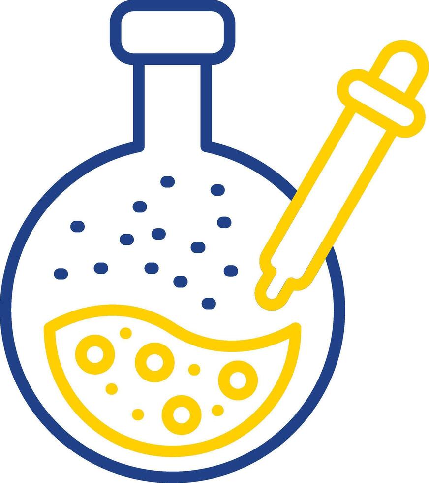 Pipette Line Two Colour Icon Design vector