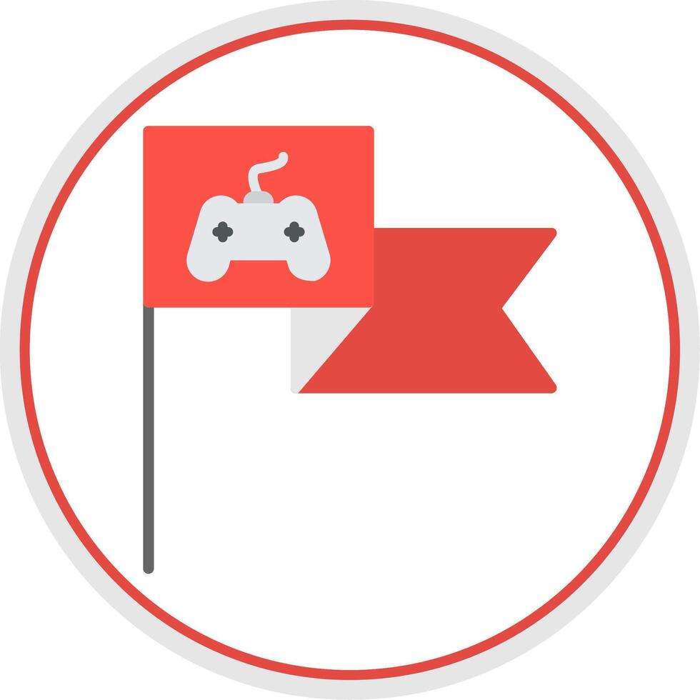 Flag Flat Circle Icon vector