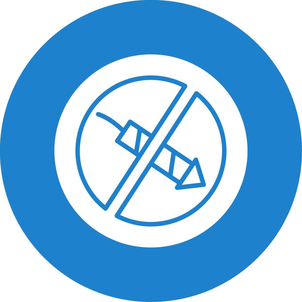 No Firework Multi Color Circle Icon vector