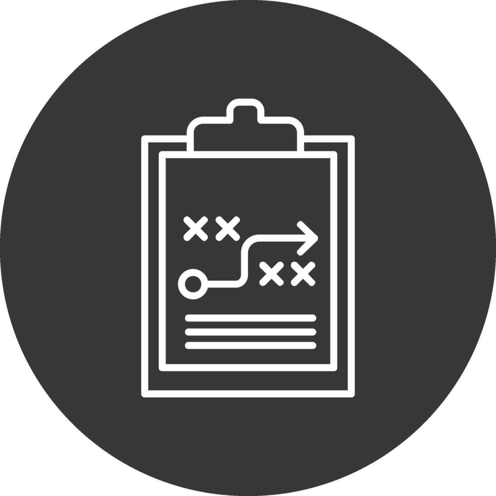 Tactics Line Inverted Icon Design vector