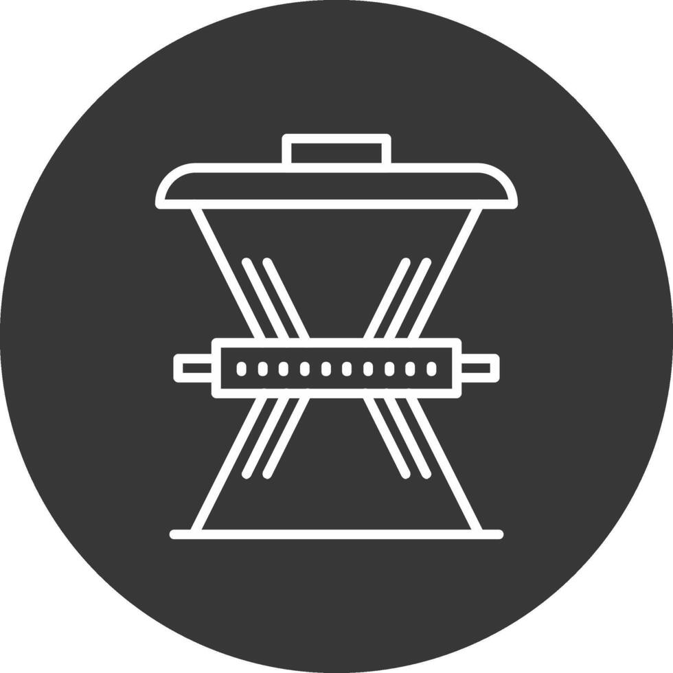 Waste Reduction Line Inverted Icon Design vector