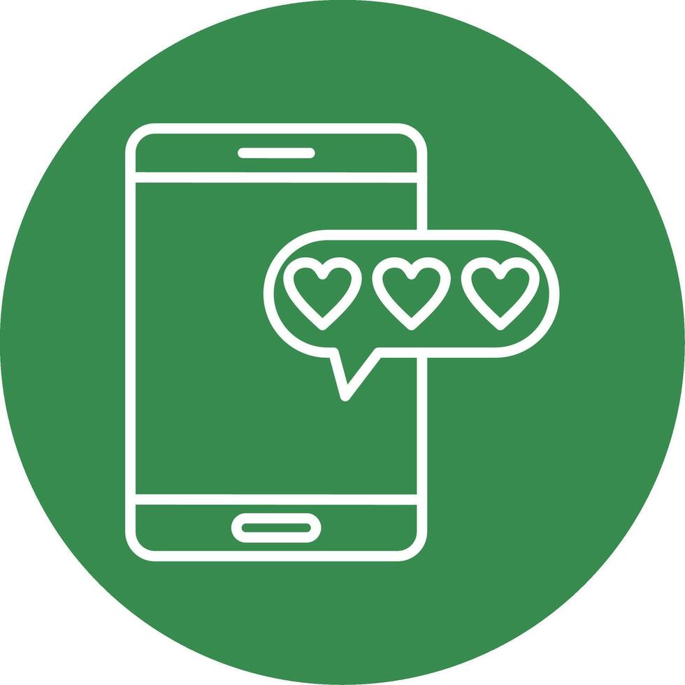 Love Message Multi Color Circle Icon vector