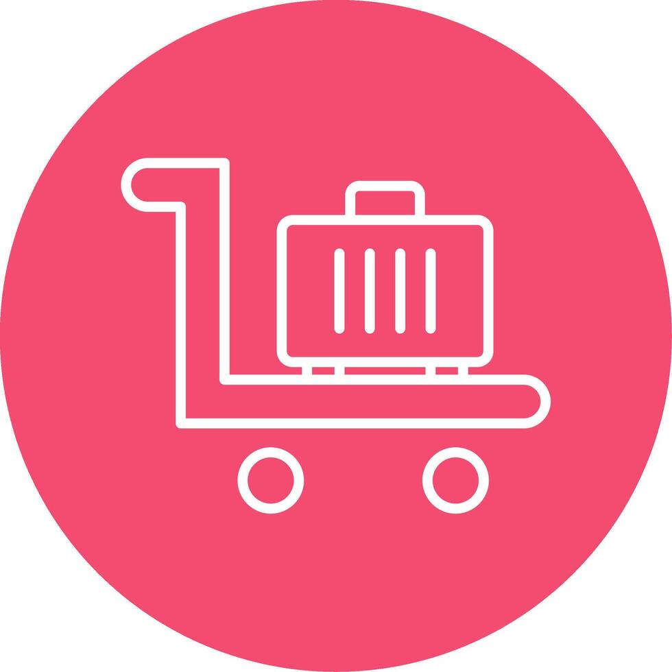 Trolley Multi Color Circle Icon vector