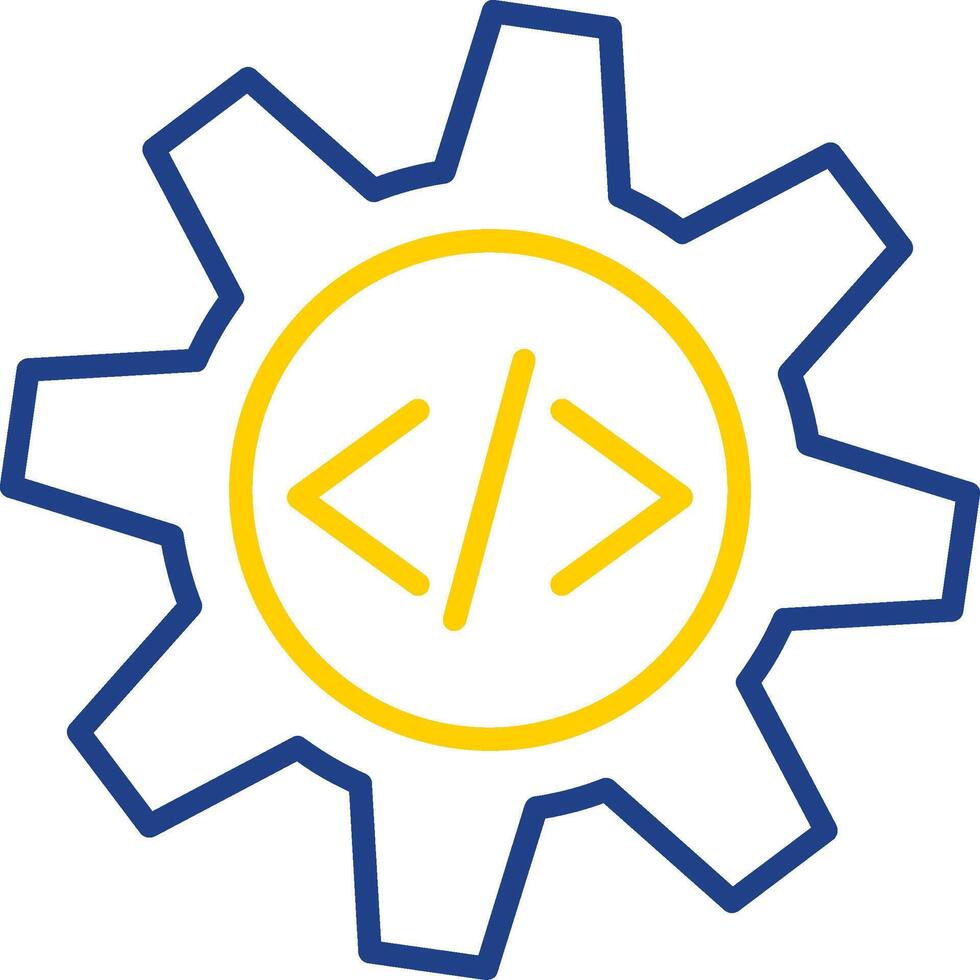 Configuration Line Two Colour Icon Design vector