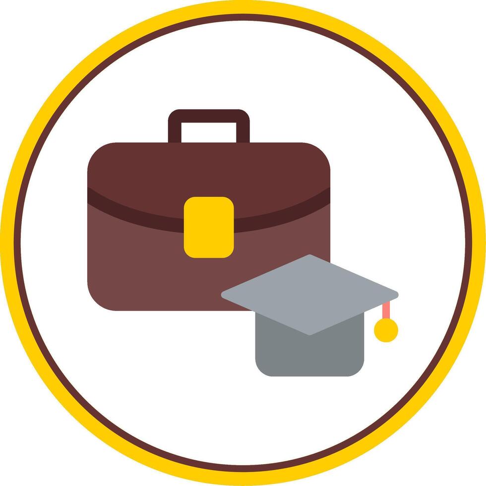 Apprentice Flat Circle Icon vector