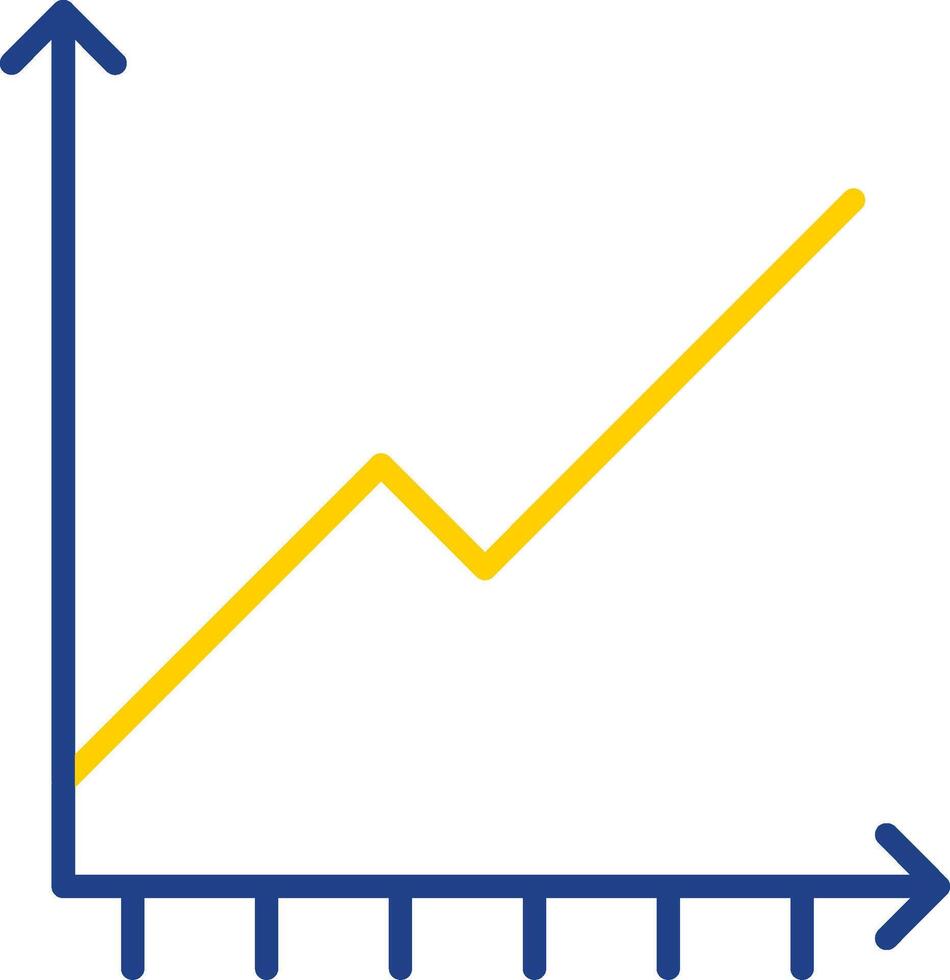 Chart Line Two Colour Icon Design vector