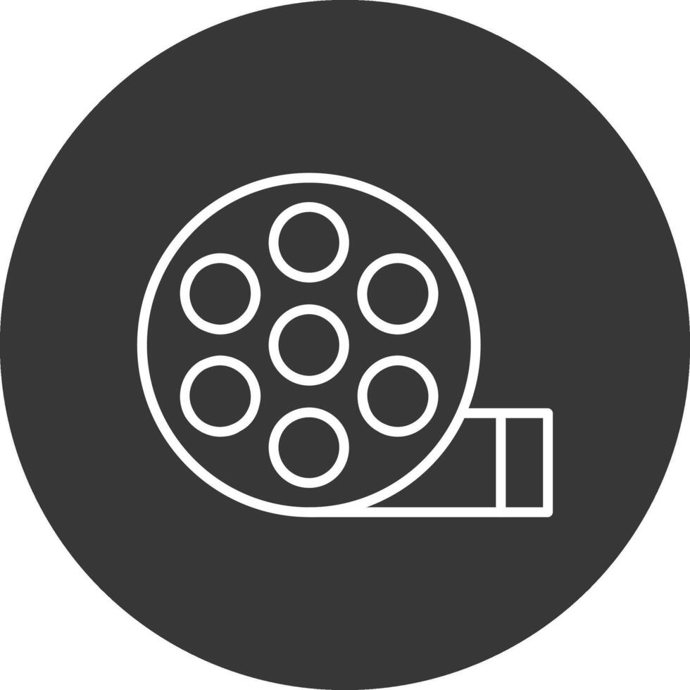 Reel Line Inverted Icon Design vector