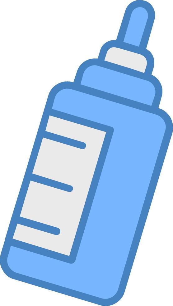 alimentador línea lleno azul icono vector