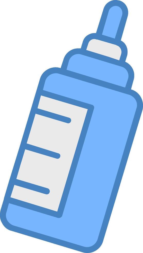 Feeder Line Filled Blue Icon vector