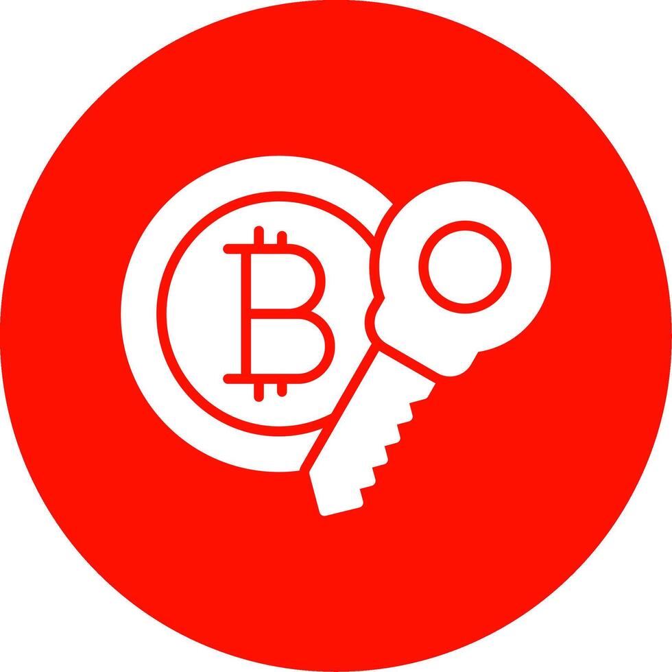 Bitcoin Multi Color Circle Icon vector
