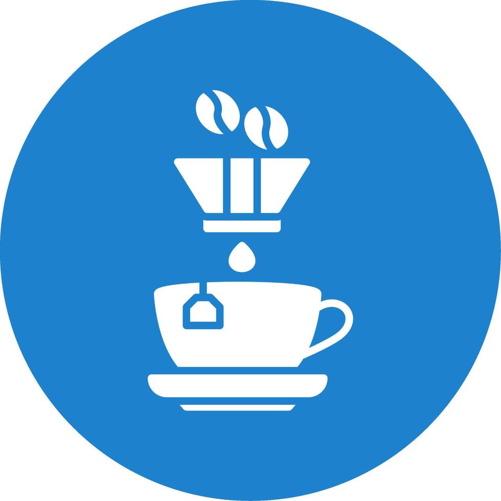 Coffee Filter Multi Color Circle Icon vector