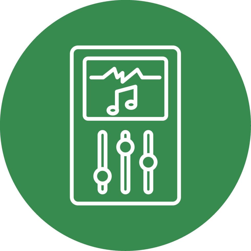 Music Player Multi Color Circle Icon vector