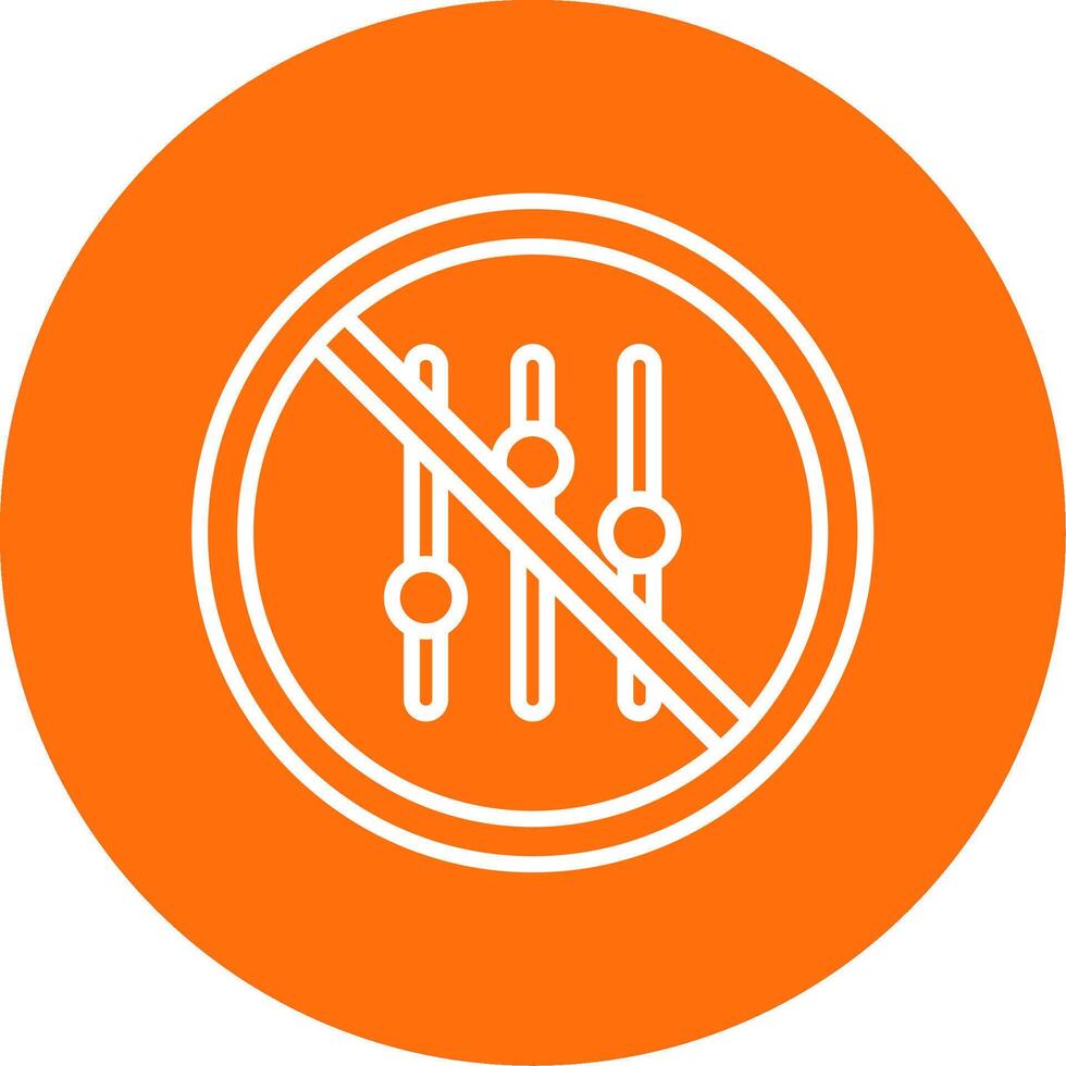 Mute Multi Color Circle Icon vector