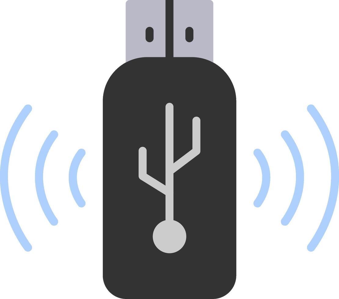 Usb Flat Circle Icon vector
