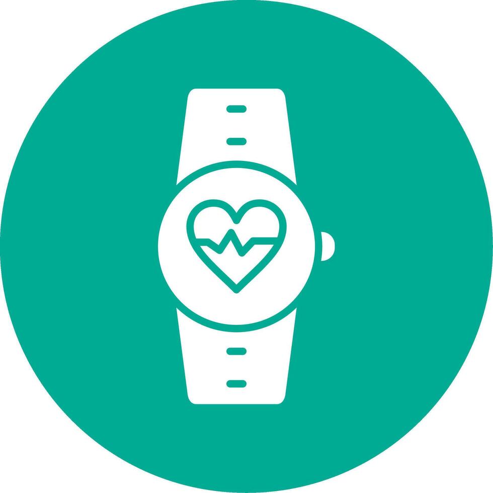 Heart Rate Monitor Multi Color Circle Icon vector