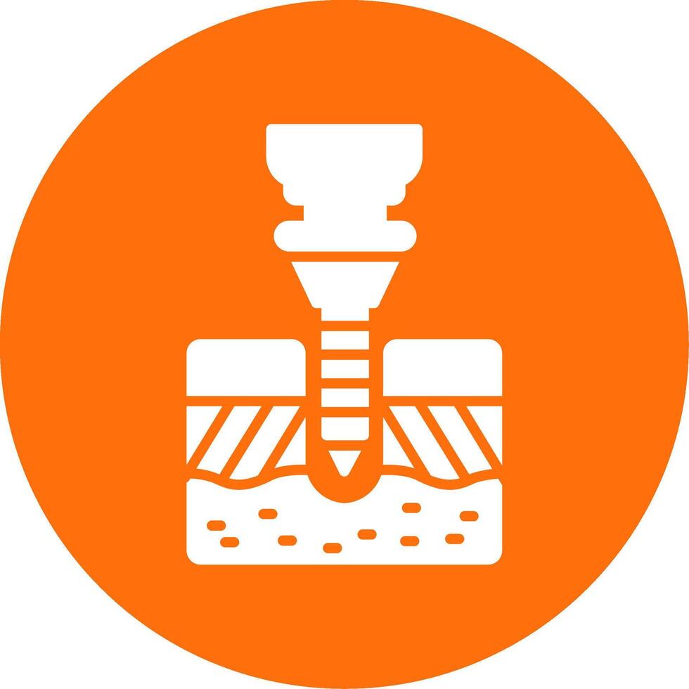 Drilling Multi Color Circle Icon vector