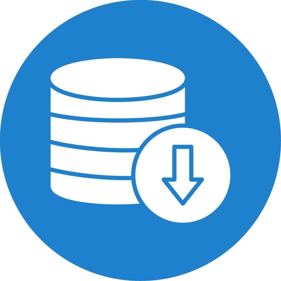 Database Download Multi Color Circle Icon vector