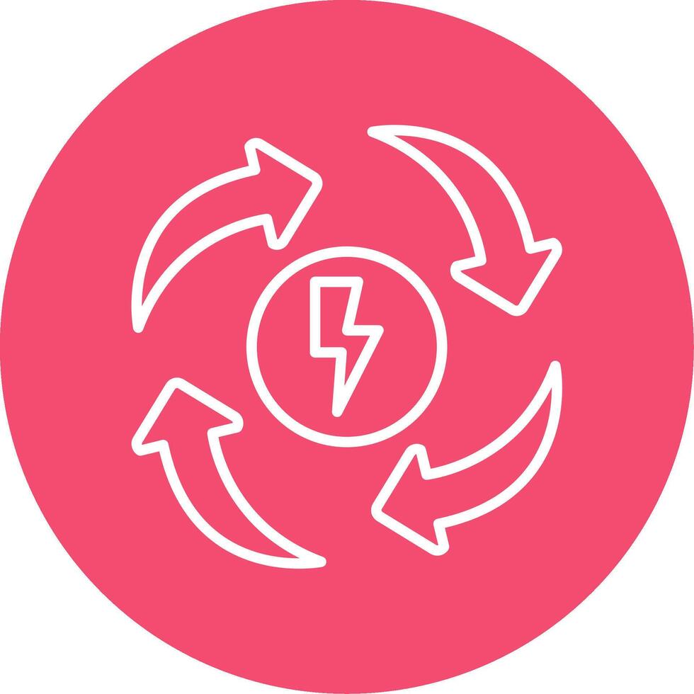 Eco Energy Multi Color Circle Icon vector