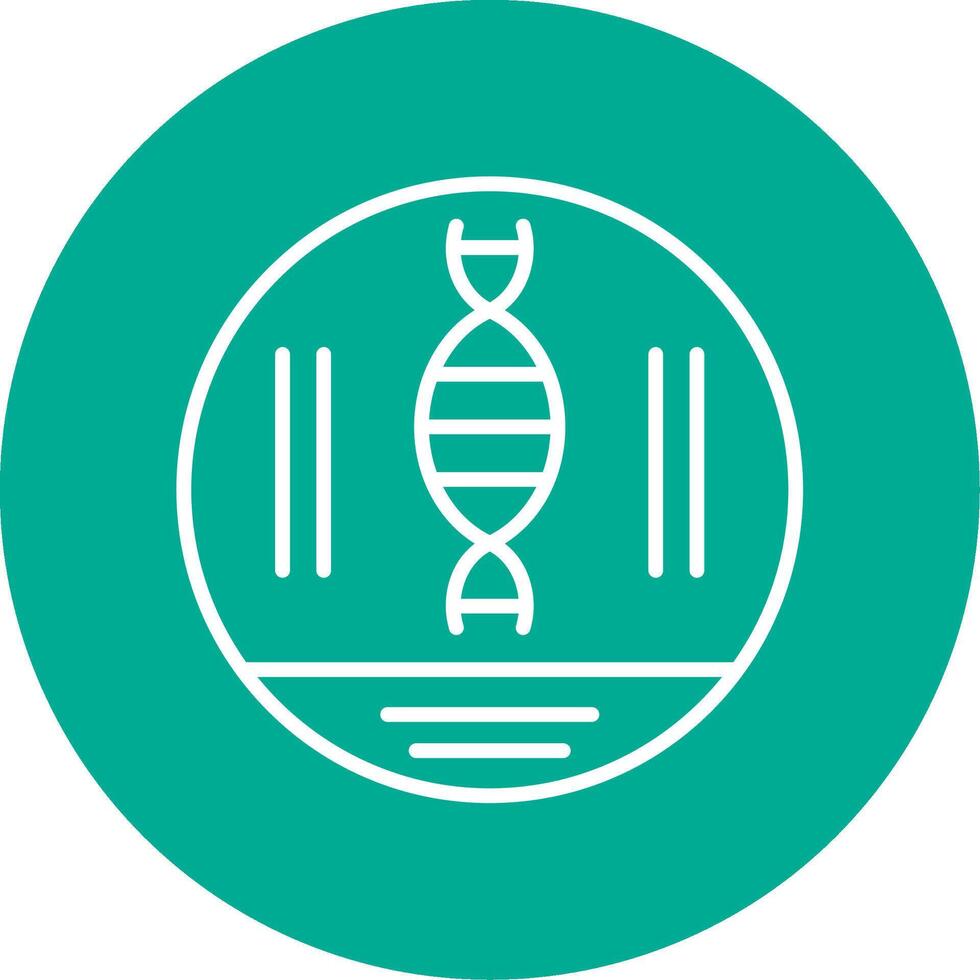Dna Strand Multi Color Circle Icon vector