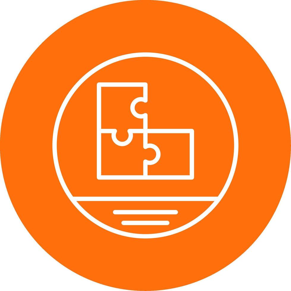 Puzzle Multi Color Circle Icon vector