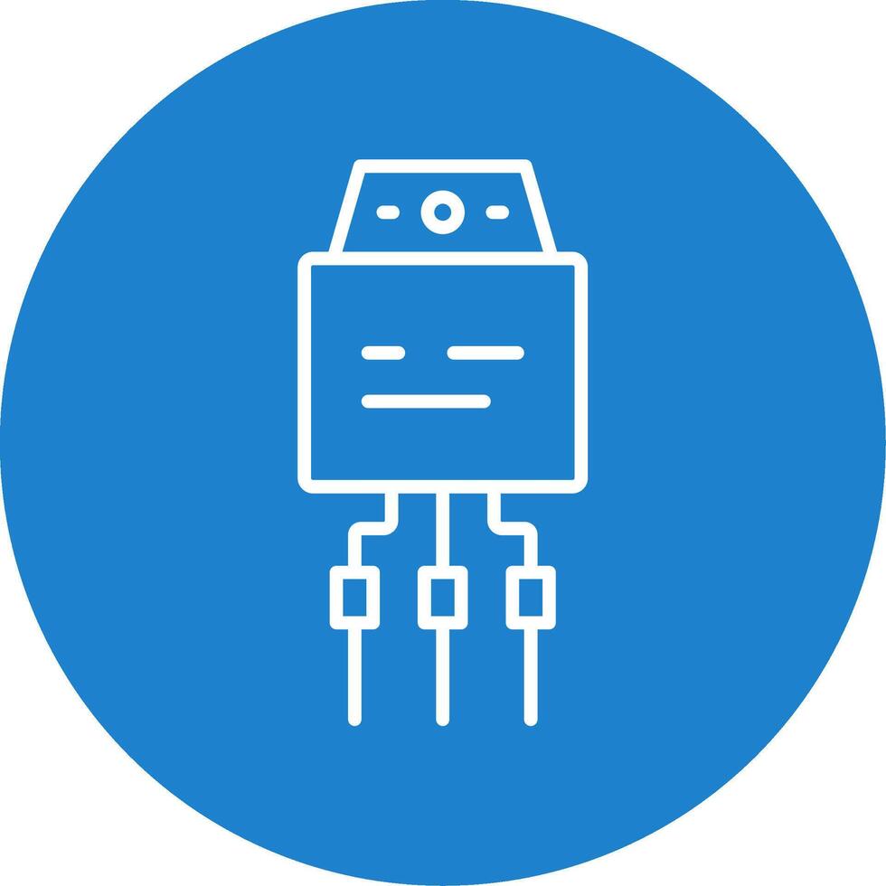 Transistor Multi Color Circle Icon vector