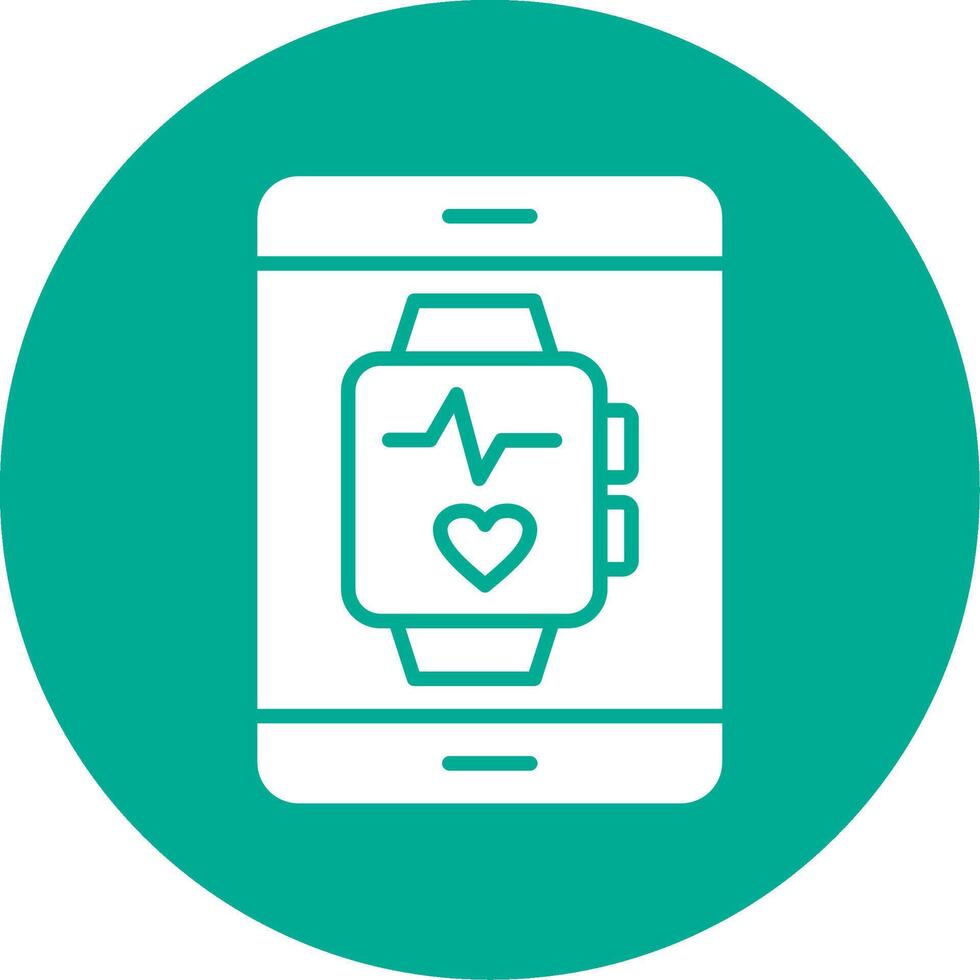 Smartwatch Multi Color Circle Icon vector