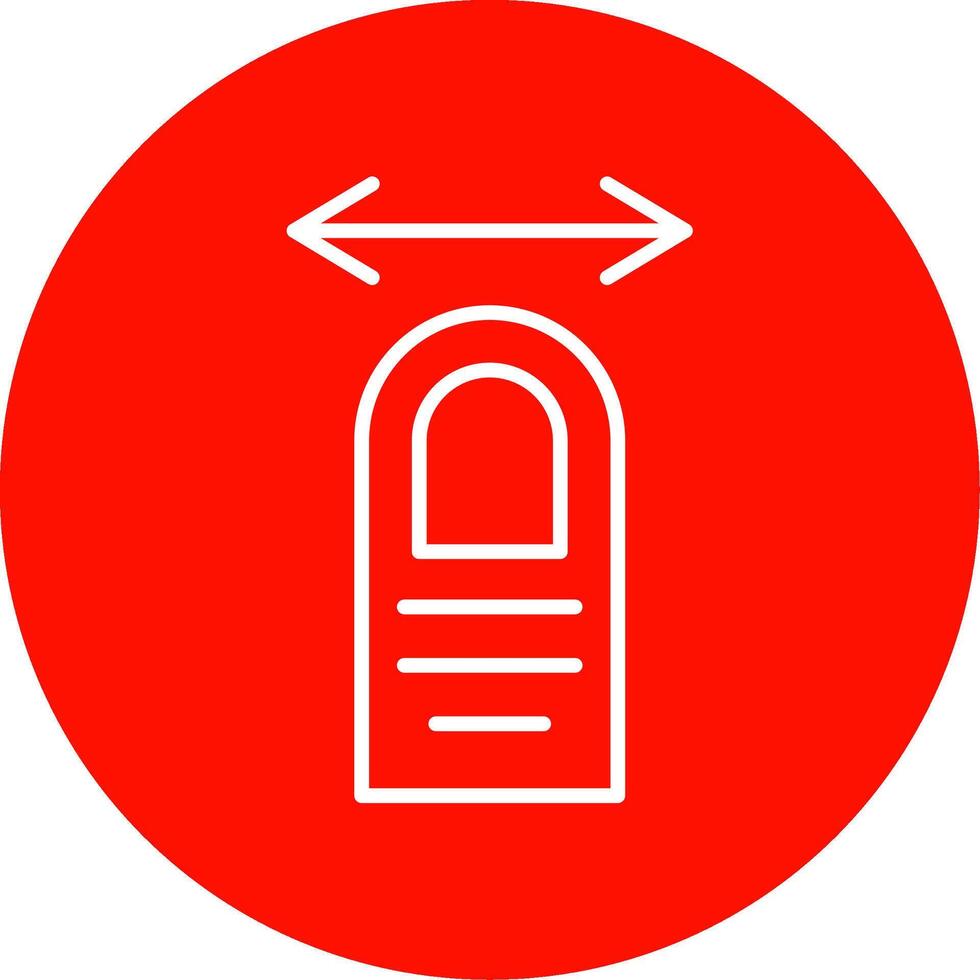 Tap Drag Multi Color Circle Icon vector