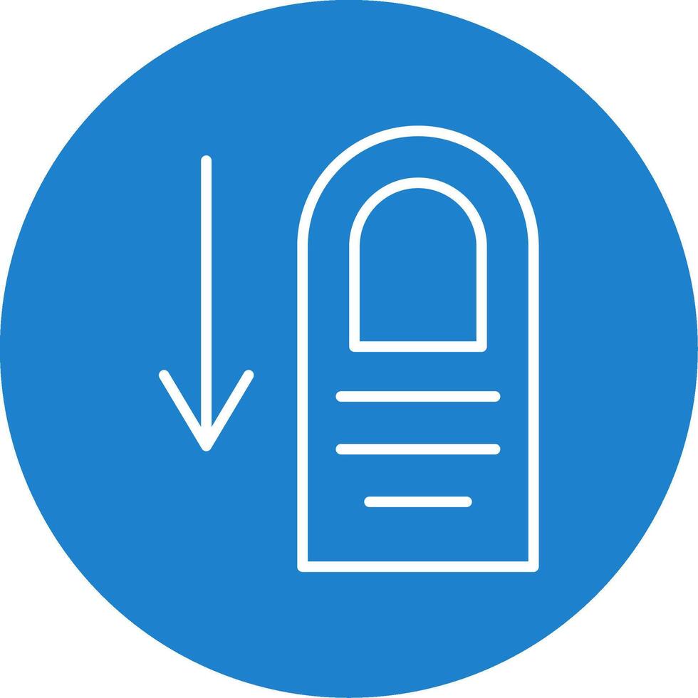 Tap Down Multi Color Circle Icon vector