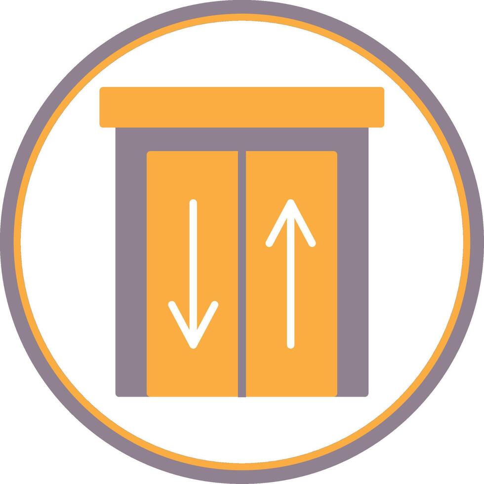 Elevator Flat Circle Icon vector