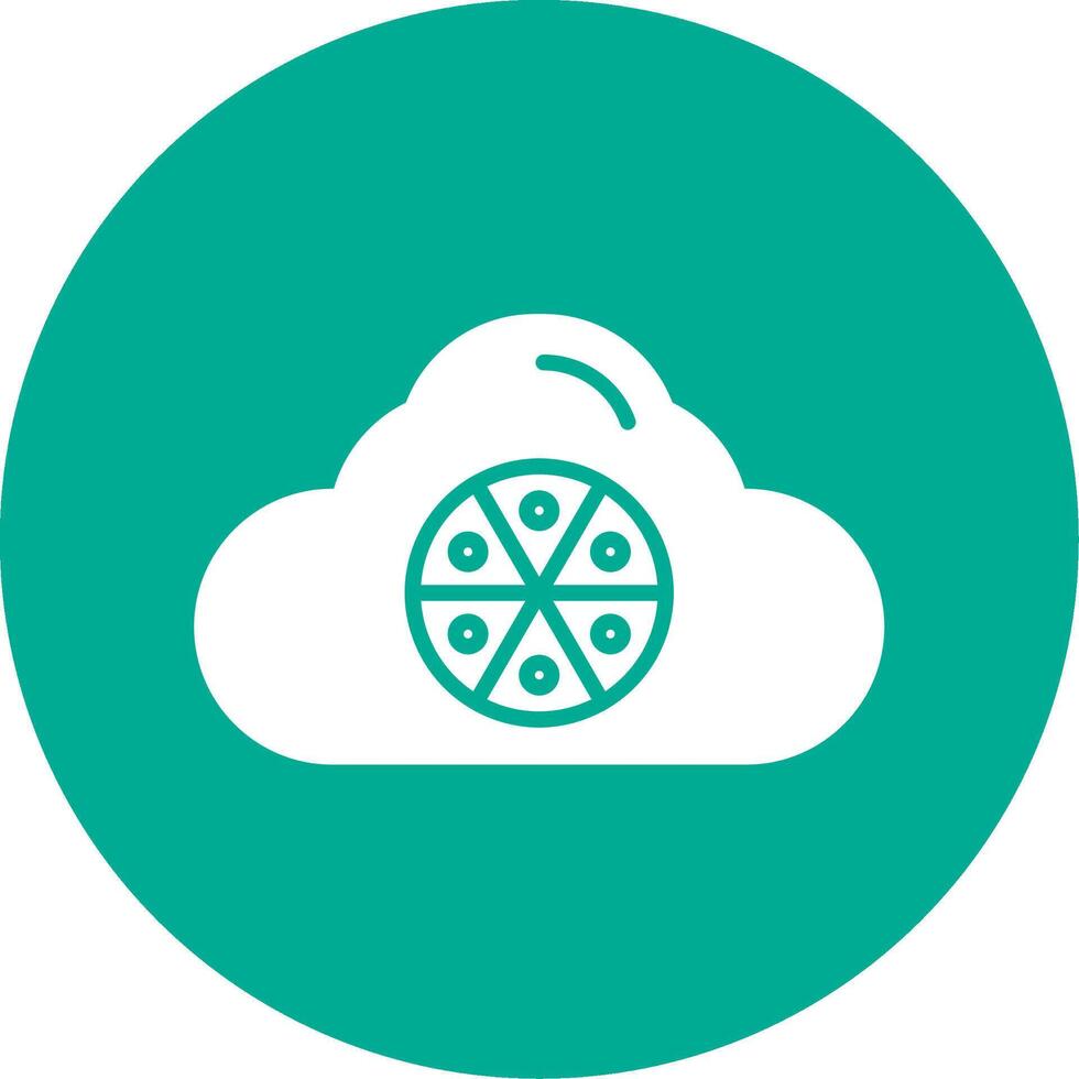 Cloud Multi Color Circle Icon vector
