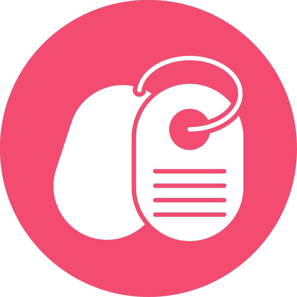 Dog Tag Multi Color Circle Icon vector