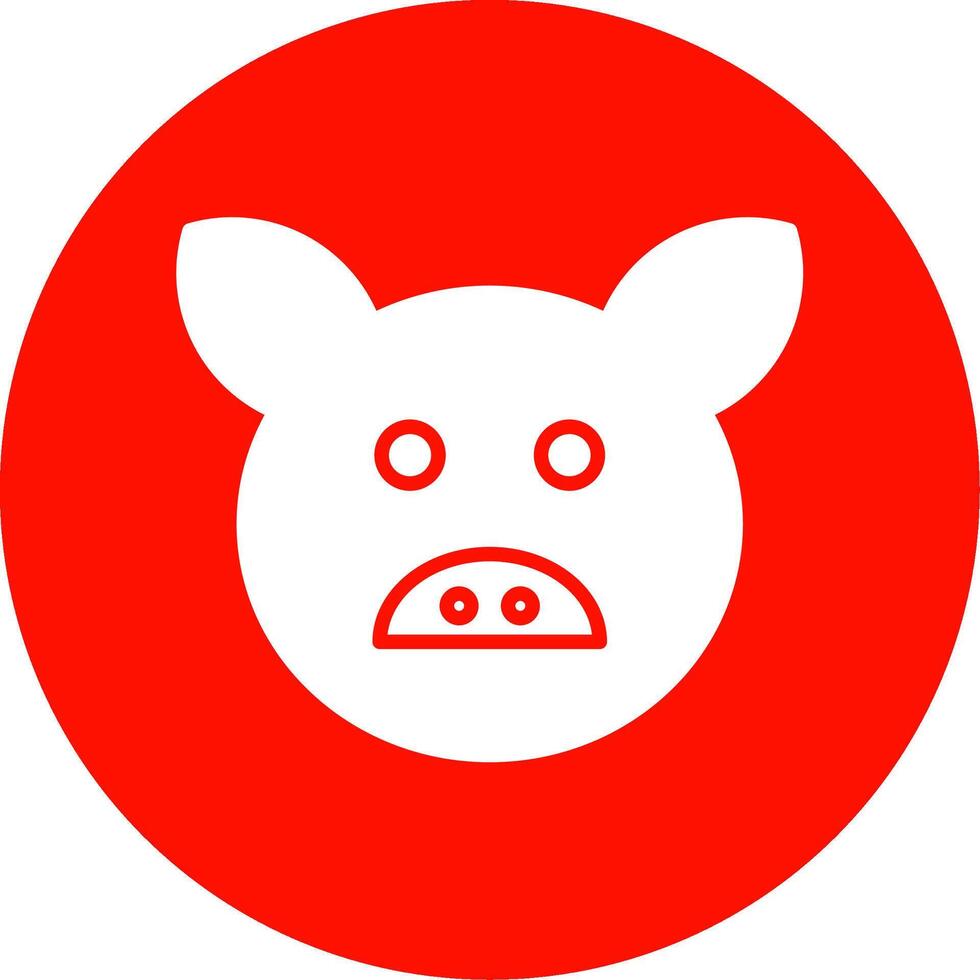 Pig Multi Color Circle Icon vector