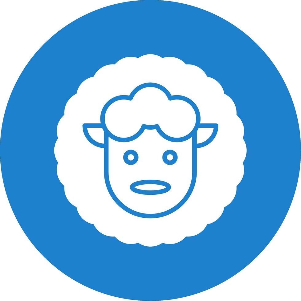 Sheep Multi Color Circle Icon vector